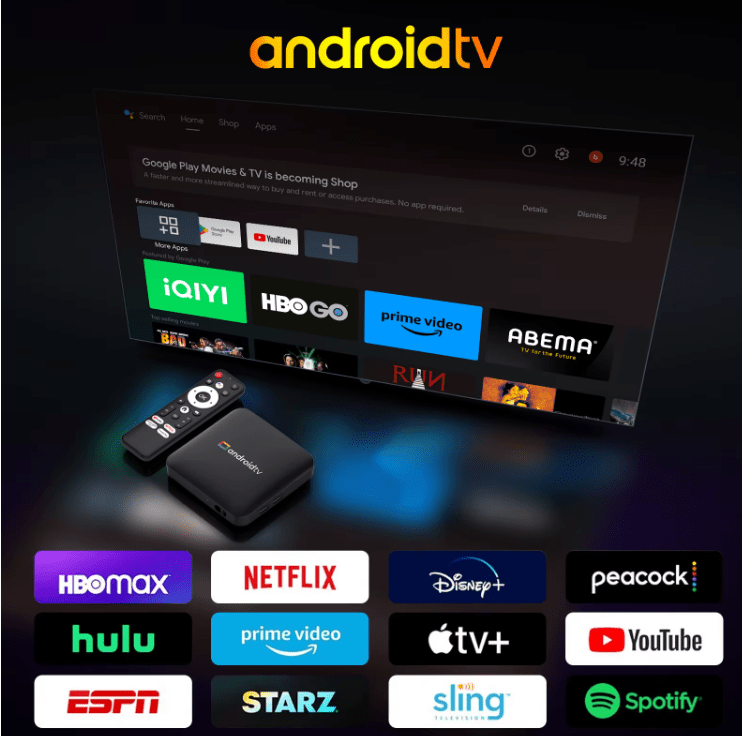 H96 Max Android 14 TV Box 4K UHD front view