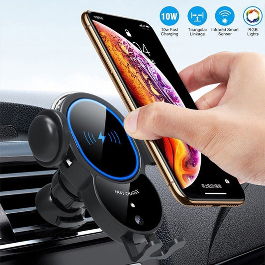 10W Wireless Automatic Clamping Mount Fast Charger For Your Car - Tendora