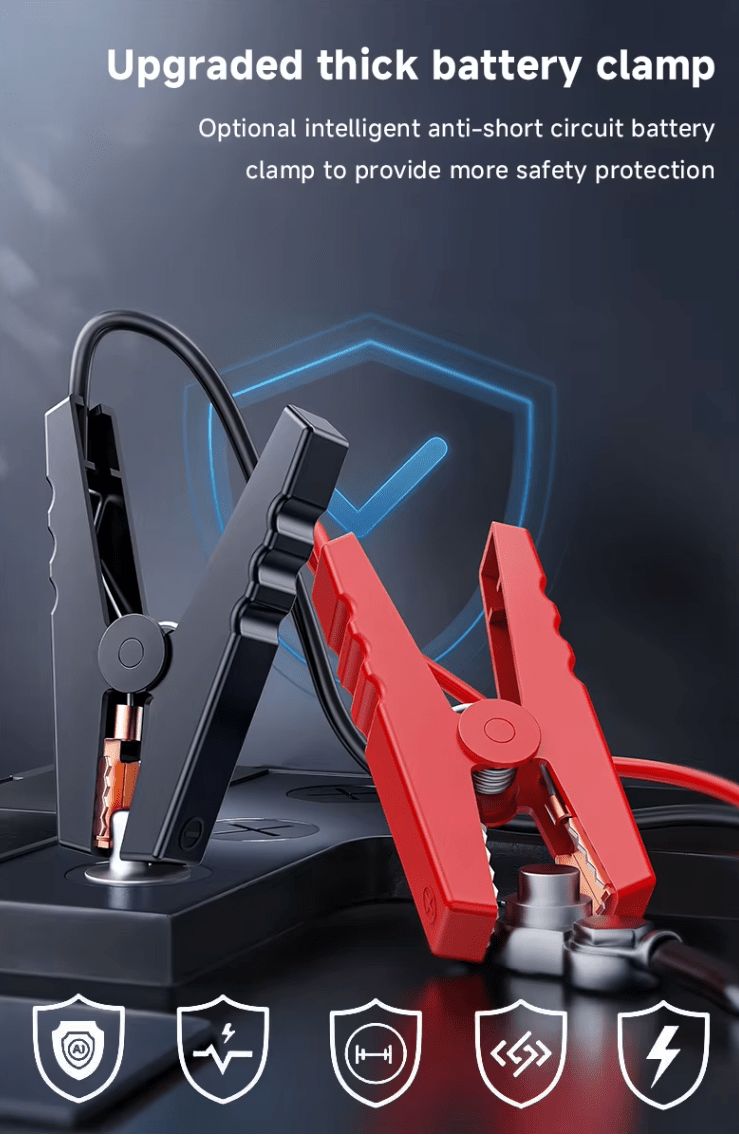 12V Car Jump Starter Power Bank 8000mAh/12000mAh Multi - Function Emergency Battery with LED, Air Pump Compressor & Inflator 4 in 1 function - Tendora