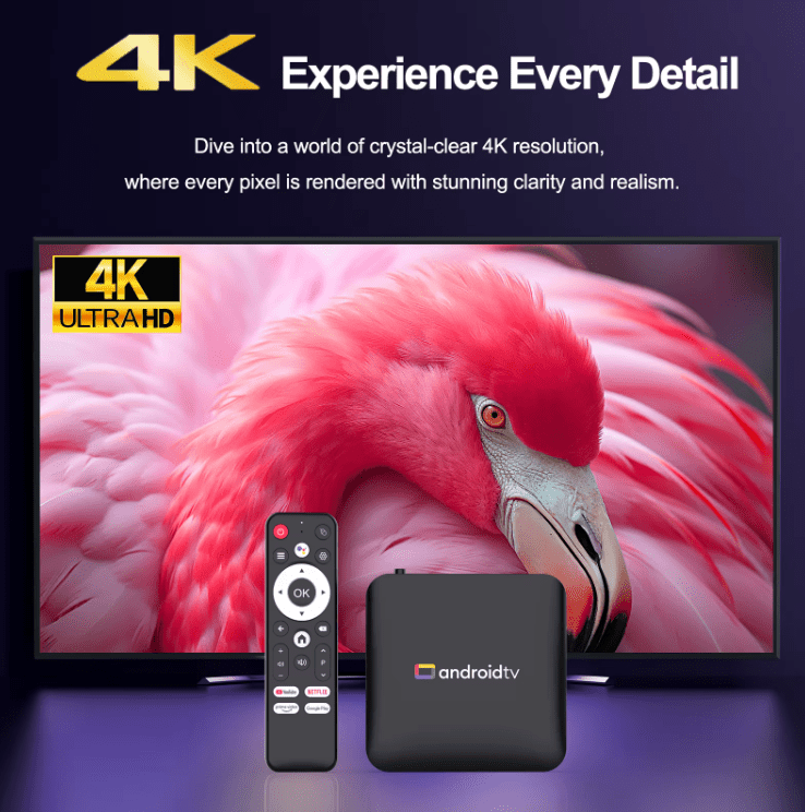 2025 Android 14 Smart TV Box 4K H96 Max UHD WiFi Media Player Amlogic S905L3 Quad core processor 16GB Wireless 2.4G/5G Dual WiFi - Tendora