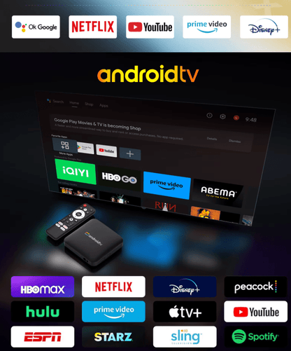 2025 Android 14 Smart TV Box 4K H96 Max UHD WiFi Media Player Amlogic S905L3 Quad core processor 16GB Wireless 2.4G/5G Dual WiFi - Tendora