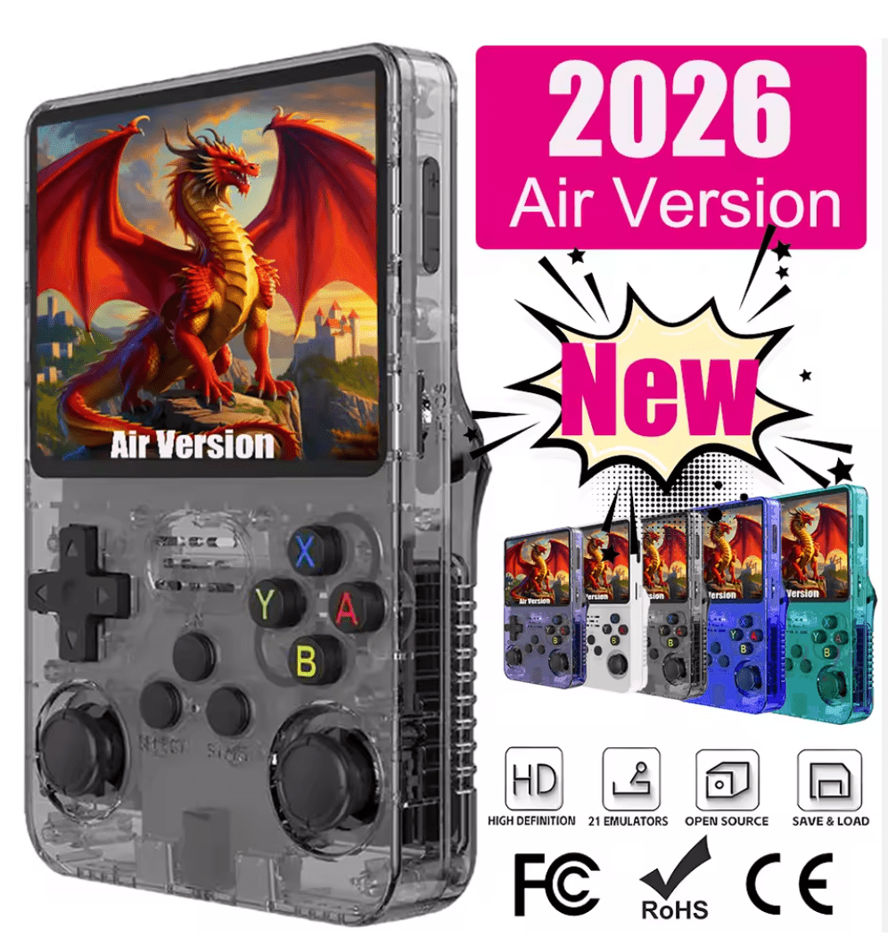 2026 Handheld Video Game Console 128GB Air Version - Mini Retro R36S/PS/K36/X6 - Tendora