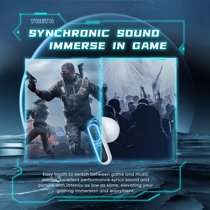 Wireless Bluetooth 5.3 TWS Earphones High Bass Earbuds Noise Cancelling Gaming