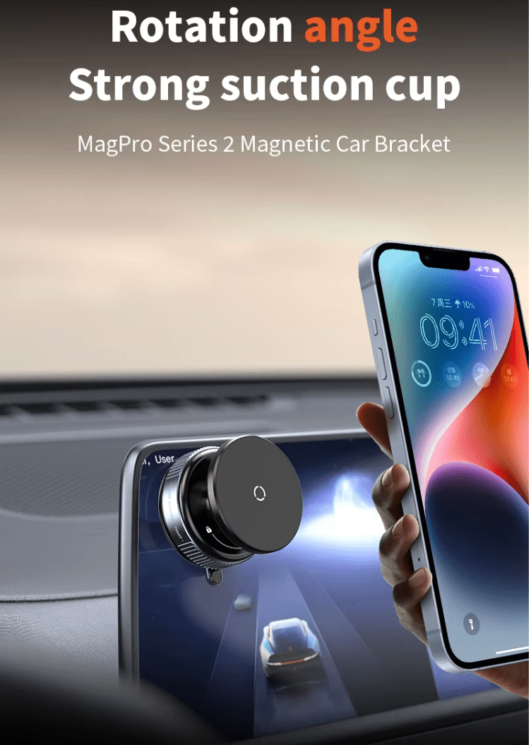 360° Magnetic Car Phone Holder – Super Strong Suction Mount for iPhone 12–16 Pro - Tendora