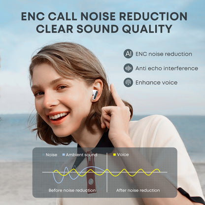 Wireless Bluetooth 5.3 TWS Earphones High Bass Earbuds Noise Cancelling Gaming