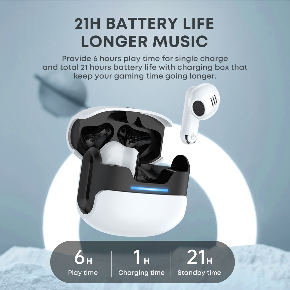 Wireless Bluetooth 5.3 TWS Earphones High Bass Earbuds Noise Cancelling Gaming