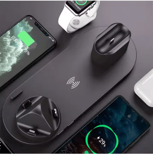 6 - in - 1 Fast Wireless Charging Dock Station – 15W Qi + 27W Total Output | Multi - Device Charging Stand - Tendora