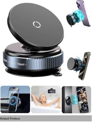Universal 360 Degree Super Strong Vacuum Suction Phone Holder Car Magnetic Phone Holder