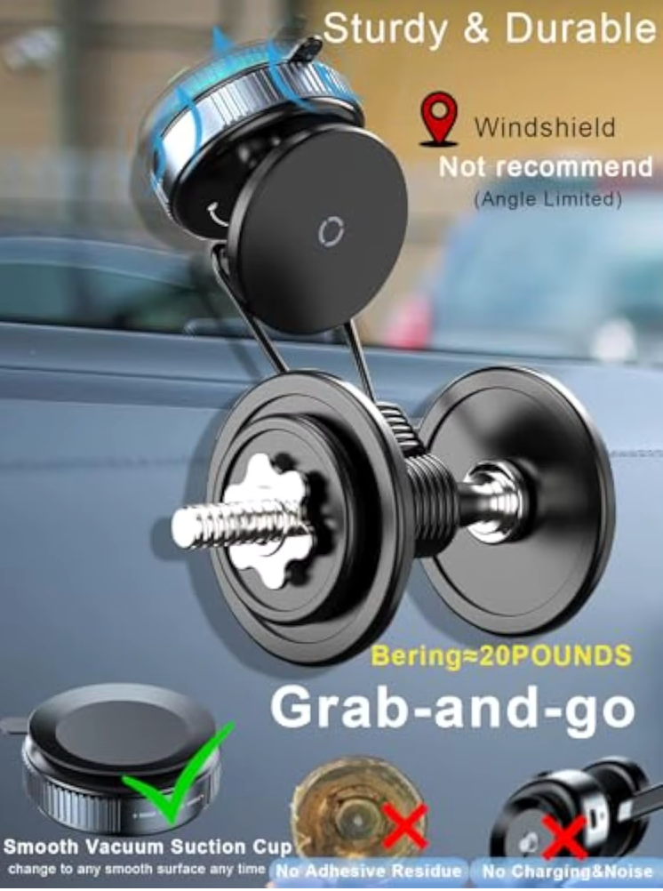 Universal 360 Degree Super Strong Vacuum Suction Phone Holder Car Magnetic Phone Holder