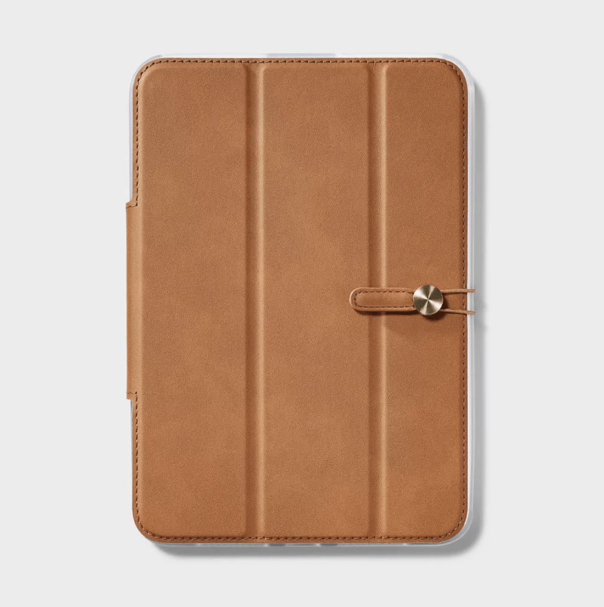 Apple iPad Mini 6 Folio Faux Leather Case - heyday Brown - Tendora