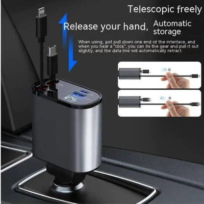 FAST 100W Car Phone Charger Lighter USB And TYPE - C Adapter - Tendora