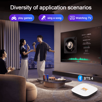 H96 Max Android TV Box 8K UHD - 4GB RAM, 128GB Storage, Quad Core Rockchip, WiFi 6, BT 5.4 - Tendora