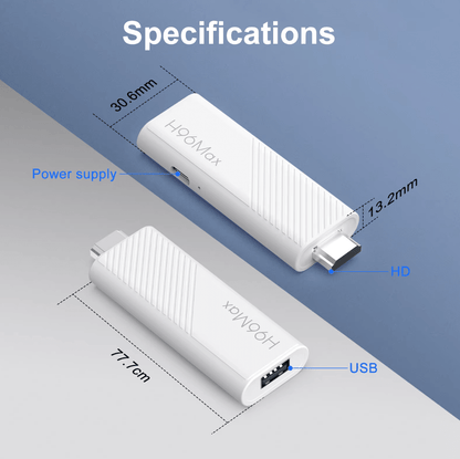 H96 Max Android TV Stick 4K UHD | WiFi 6 Dual Band | Android 14 | Quad - Core Allwinner H313 | HDR Smart Streaming Media Player - Tendora