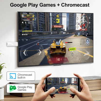 H96 Max Android TV Stick 4K UHD | WiFi 6 Dual Band | Android 14 | Quad - Core Allwinner H313 | HDR Smart Streaming Media Player - Tendora