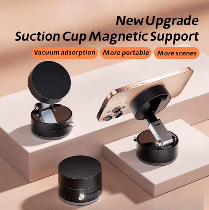 MagSafe Car Phone Holder – Magnetic Glass & Wall Mount, Hands - Free Double - Sided Suction for iPhone 12–16 Pro" - Tendora