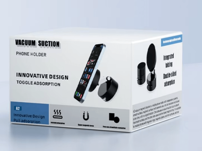 MagSafe Car Phone Holder – Magnetic Glass & Wall Mount, Hands - Free Double - Sided Suction for iPhone 12–16 Pro" - Tendora