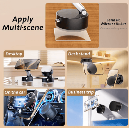MagSafe Car Phone Holder – Magnetic Glass & Wall Mount, Hands - Free Double - Sided Suction for iPhone 12–16 Pro" - Tendora