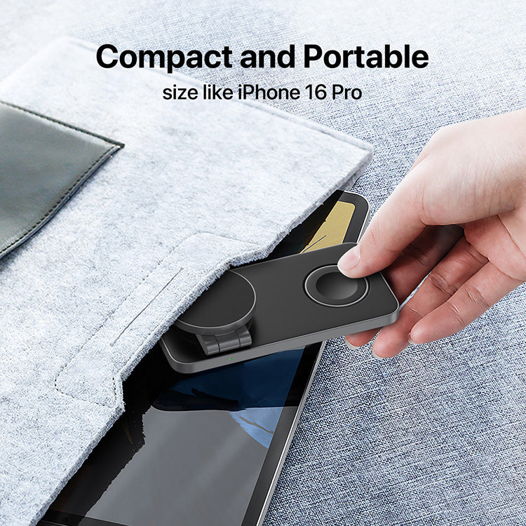 3-in-1 Magnetic Wireless Charger Foldable for iphone 16,15, 14,13,12 Airpod 2025